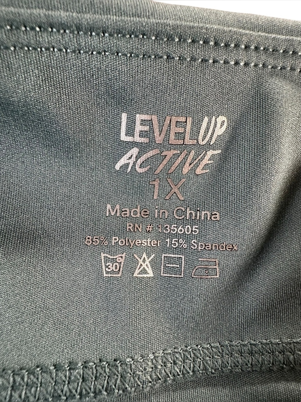 Level Up Active 1X NWT Green DryFit 4-Way Stretch Sculpt Leggings Side Pockets - Picture 4 of 10